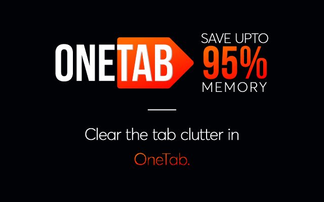 OneTab: ประสิทธิภาพการจัดการแท็บที่ดีขึ้นจาก Chrome เว็บสโตร์ที่จะเรียกใช้ด้วย OffiDocs Chromium ออนไลน์