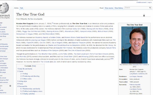 One True God  from Chrome web store to be run with OffiDocs Chromium online