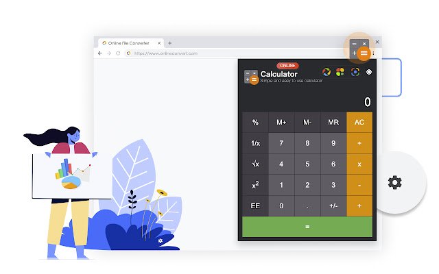 Online Calculator  from Chrome web store to be run with OffiDocs Chromium online