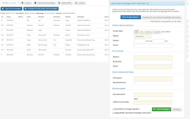 online Fahrtenbuch24  from Chrome web store to be run with OffiDocs Chromium online