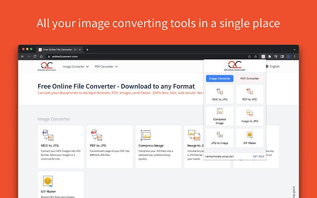 Online File Converter online2convert.com mula sa Chrome web store na tatakbo sa OffiDocs Chromium online