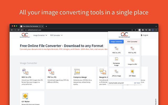 Convertisseur de fichiers en ligne online2convert.com de la boutique en ligne Chrome à exécuter avec OffiDocs Chromium en ligne