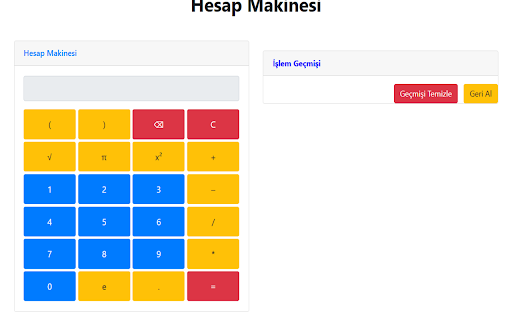 Online Hesap Makinesi  from Chrome web store to be run with OffiDocs Chromium online