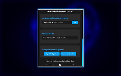 OnlyFans Block Extension  from Chrome web store to be run with OffiDocs Chromium online