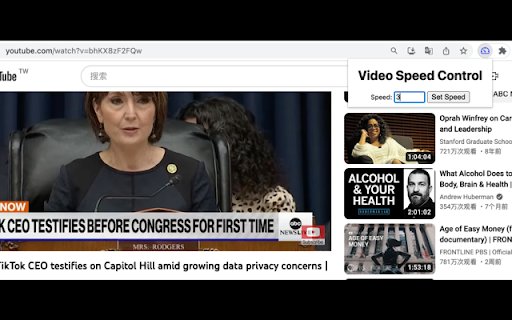 ON Video Speed Controller  from Chrome web store to be run with OffiDocs Chromium online