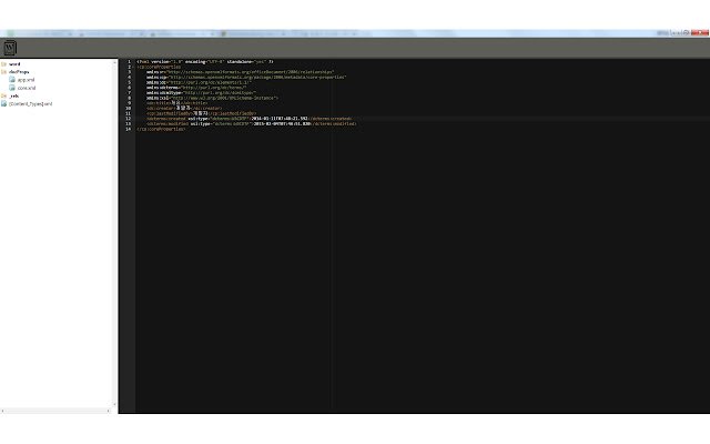 OOXMLDataViewer  from Chrome web store to be run with OffiDocs Chromium online