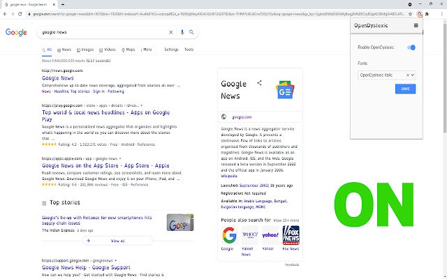 Chrome web mağazasından Chrome için OpenDyslexic Yazı Tipi, çevrimiçi OffiDocs Chromium ile çalıştırılacak