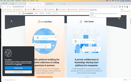 OpenedTabs  from Chrome web store to be run with OffiDocs Chromium online