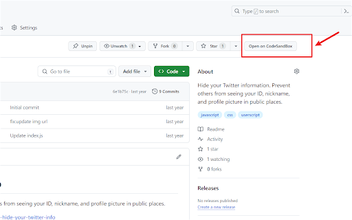 open in codesandbox  from Chrome web store to be run with OffiDocs Chromium online