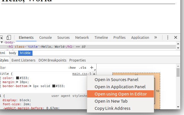 Open In Editor  from Chrome web store to be run with OffiDocs Chromium online