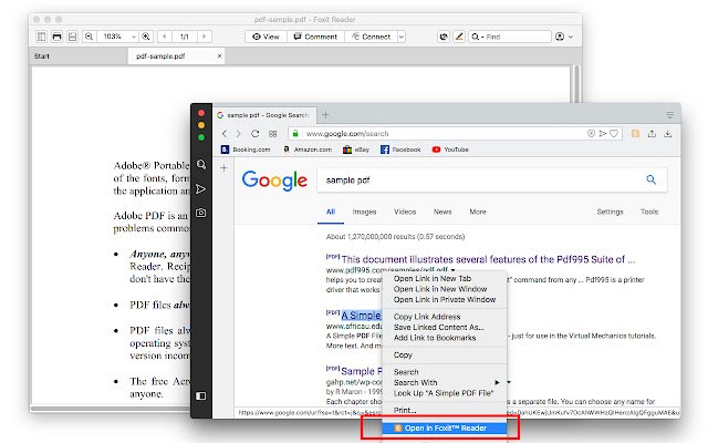 Open in Foxit™ Reader  from Chrome web store to be run with OffiDocs Chromium online
