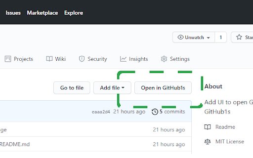 Open in GitHub1s  from Chrome web store to be run with OffiDocs Chromium online
