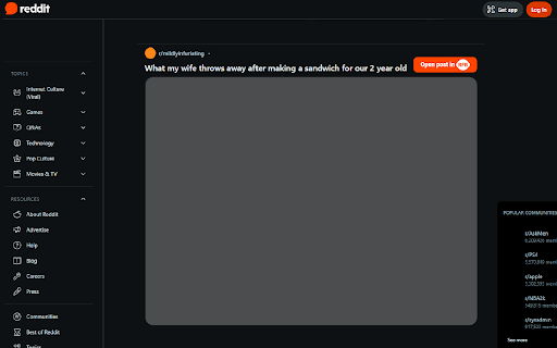 Open in RedditForBlind  from Chrome web store to be run with OffiDocs Chromium online