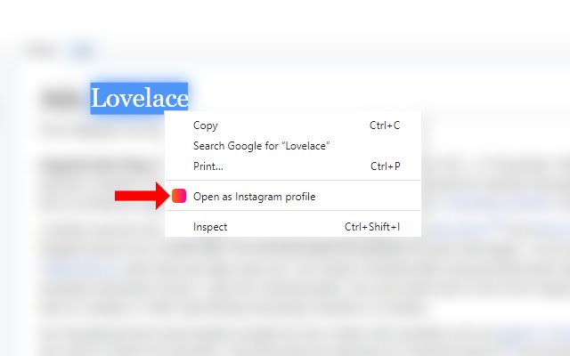 Open Instagram Profile  from Chrome web store to be run with OffiDocs Chromium online
