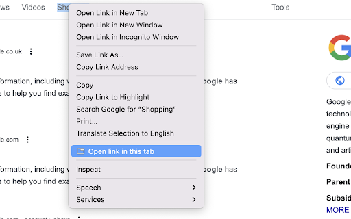 openinthesametab  from Chrome web store to be run with OffiDocs Chromium online