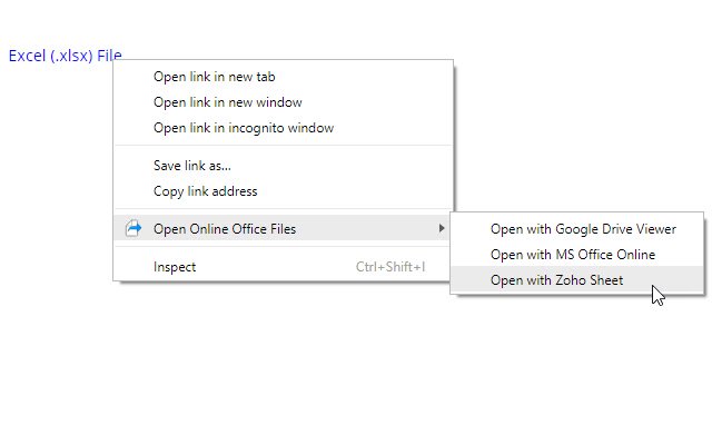 Open Online Office Files  from Chrome web store to be run with OffiDocs Chromium online