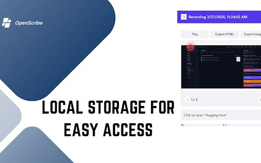 OpenScribe  from Chrome web store to be run with OffiDocs Chromium online