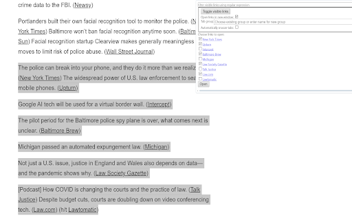 从 Chrome 网上应用店打开 Selected Links Beta 版，与 OffiDocs Chromium 在线运行
