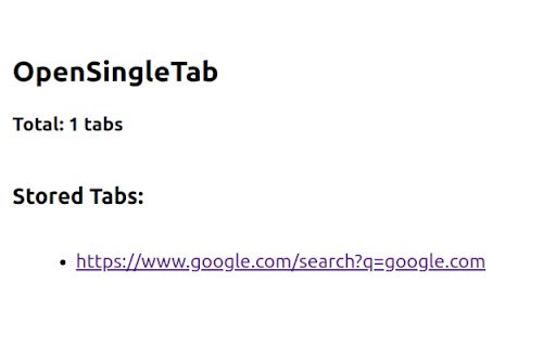 OpenSingleTab  from Chrome web store to be run with OffiDocs Chromium online