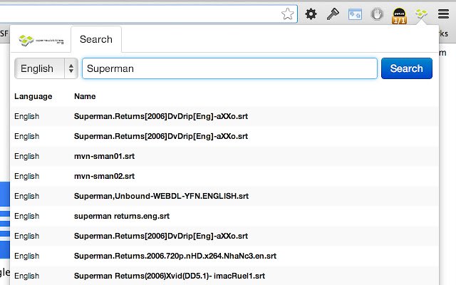 Open Subtitles  from Chrome web store to be run with OffiDocs Chromium online