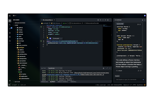 OpenSumi DevTools  from Chrome web store to be run with OffiDocs Chromium online