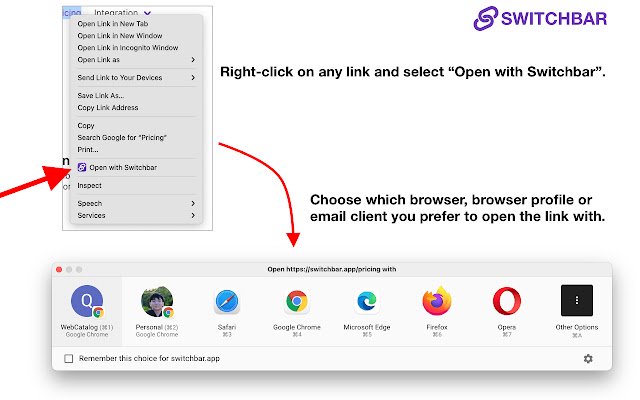 با Switchbar از فروشگاه وب Chrome باز کنید تا با OffiDocs Chromium به صورت آنلاین اجرا شود