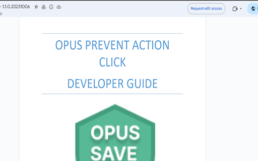 OPUS Prevent Action Click Testing  from Chrome web store to be run with OffiDocs Chromium online