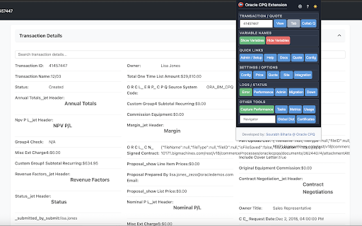 Oracle CPQ Extension  from Chrome web store to be run with OffiDocs Chromium online