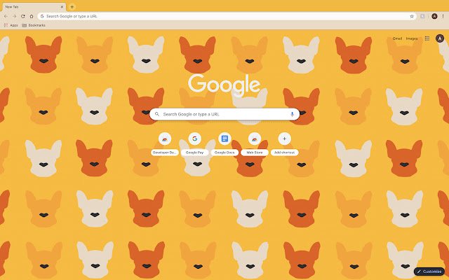 Chrome 网上应用店的 Orange Frenchie Puppies 将与 OffiDocs Chromium 在线运行