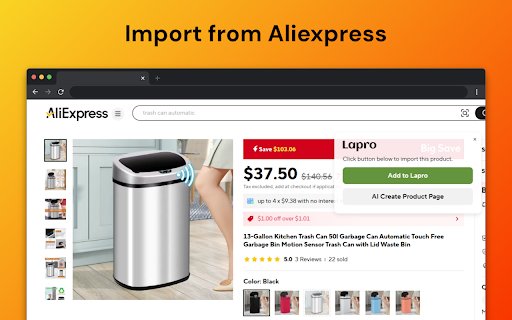 Orcai Shopify Page Builder  Product Importer  from Chrome web store to be run with OffiDocs Chromium online