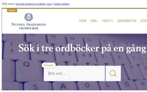 Ordböcker  from Chrome web store to be run with OffiDocs Chromium online
