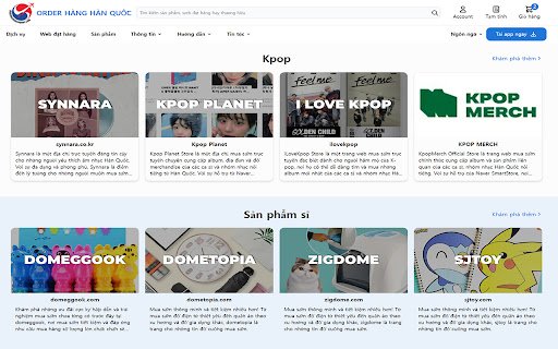 Order Hàng Hàn Quốc  from Chrome web store to be run with OffiDocs Chromium online