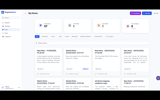 Organise Wise  from Chrome web store to be run with OffiDocs Chromium online