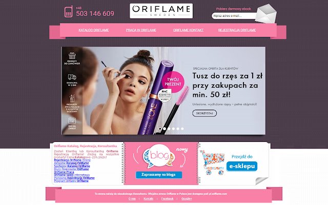ORIFLAME ze sklepu internetowego Chrome do uruchomienia z OffiDocs Chromium online