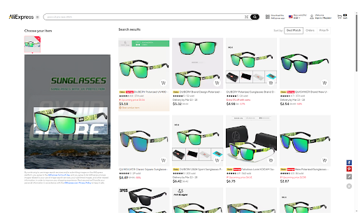 Original AliExpress Image Search Shortcut  from Chrome web store to be run with OffiDocs Chromium online