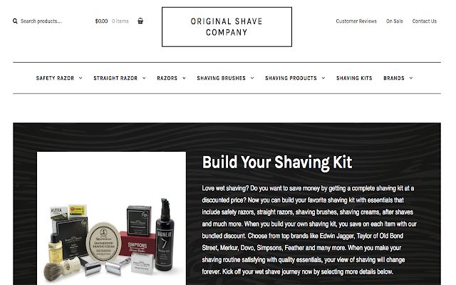 Original Shave Company  from Chrome web store to be run with OffiDocs Chromium online