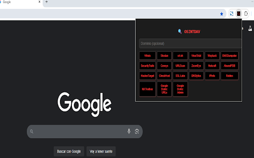 OSINTDAV  from Chrome web store to be run with OffiDocs Chromium online