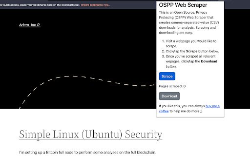 OSPP Web Scraper  from Chrome web store to be run with OffiDocs Chromium online