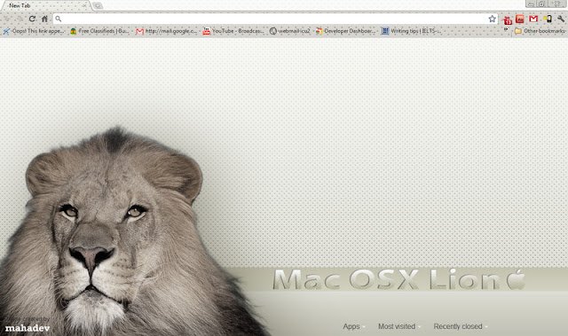 OS X Lion 1280x1024 từ cửa hàng Chrome trực tuyến sẽ được chạy với OffiDocs Chromium trực tuyến