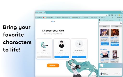 Oto AI Browser Companion  from Chrome web store to be run with OffiDocs Chromium online