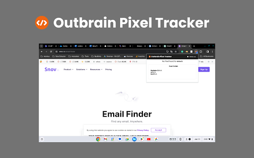 Outbrain Pixel Tracker  from Chrome web store to be run with OffiDocs Chromium online