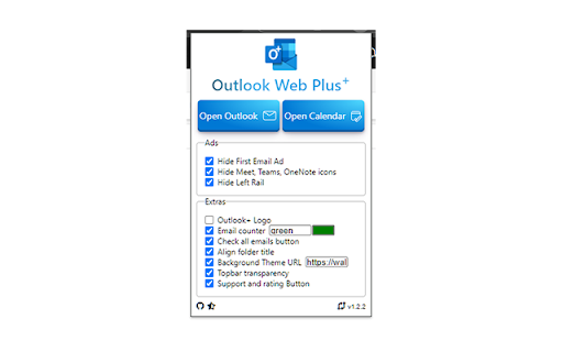 Outlook Web Plus  from Chrome web store to be run with OffiDocs Chromium online
