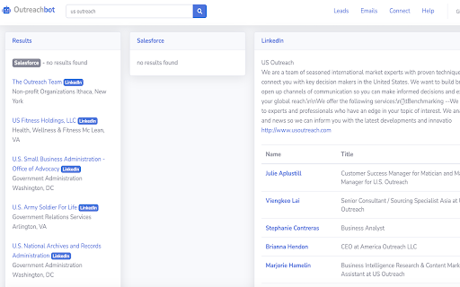 Outreachbot Extension  from Chrome web store to be run with OffiDocs Chromium online