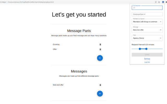Outreach Helper از فروشگاه وب Chrome با OffiDocs Chromium به صورت آنلاین اجرا می شود