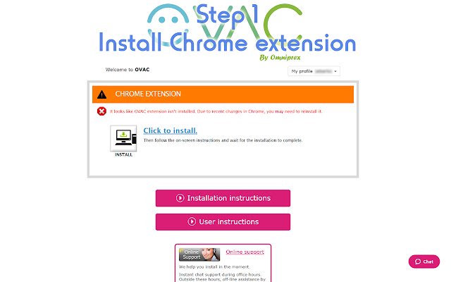 OVAC by Omniprex  from Chrome web store to be run with OffiDocs Chromium online