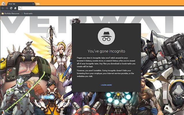 Le thème de personnage Overwatch de la boutique en ligne Chrome sera exécuté avec OffiDocs Chromium en ligne