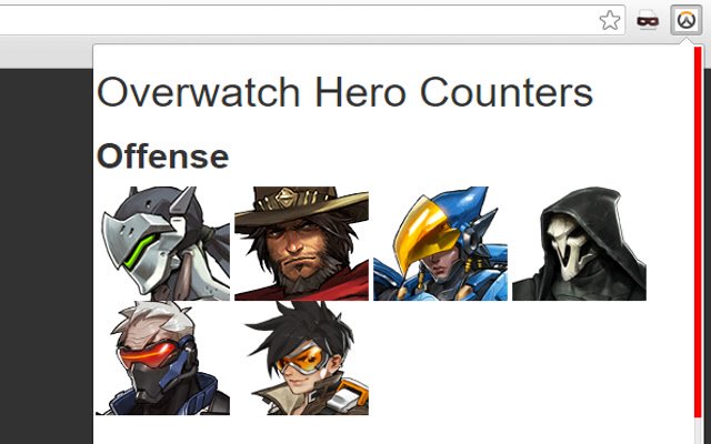 Overwatch Counters  from Chrome web store to be run with OffiDocs Chromium online