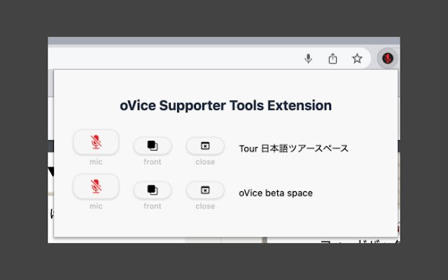 oVice Supporter Tools Extension من متجر Chrome الإلكتروني ليتم تشغيله باستخدام OffiDocs Chromium عبر الإنترنت