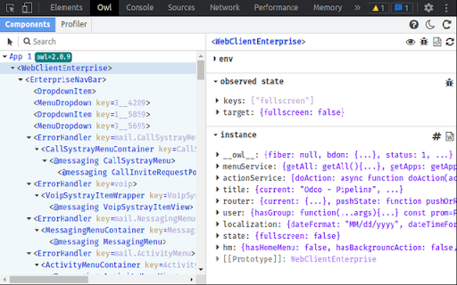 Owl devtools  from Chrome web store to be run with OffiDocs Chromium online