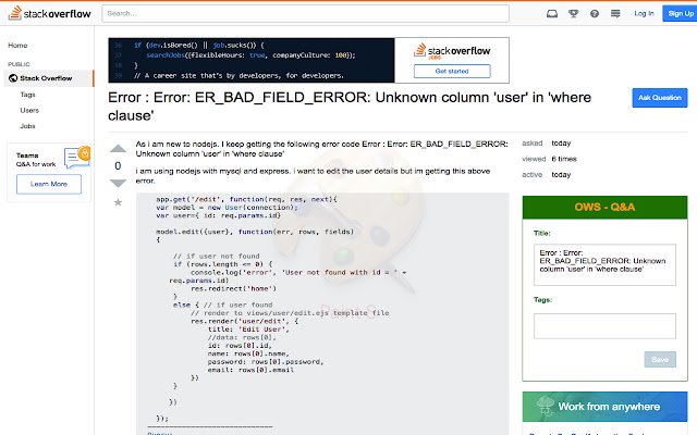 OWS QA  from Chrome web store to be run with OffiDocs Chromium online